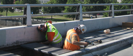 Working on the Morrison Bridge